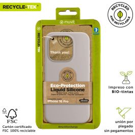 Funda para Móvil Muvit for Change iPhone 16 Pro Nude