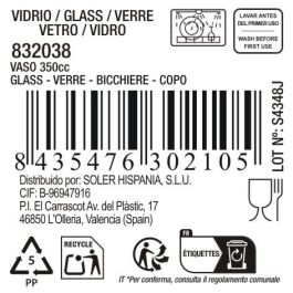 Vaso Vortice 350 cc - La Mediterranea (48 Unidades) Vaso Vortice 350 cc - La Mediterranea (48 Unidades)