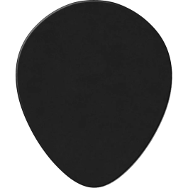 Dunlop Púas Guitarra Genuine Celluloid Teardrop Negro Thin Pack 12 Ud