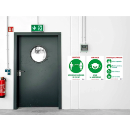 Avery Señal Adhesiva Usar Mascarilla DIN A4 Resistente Rayos UV Pack 2 Unidades