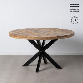 Mesa Comedor Natural-Negro Madera-Hierro 140 X 140 X 77 cm Precio: 560.0001. SKU: B13FKABAWV