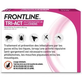 Frontline FRO3661103071211 TRI-ACT Solución Spot-On para Perros de 5-10 kg - Tratamiento Antiparasitario de Amplio Espectro (3 Pipetas)