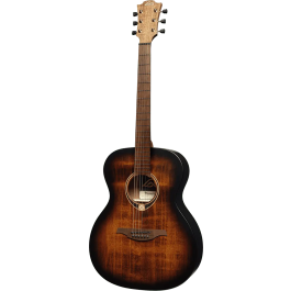 LAG Guitarra Acústica Lâg Auditorium Tramontane 70 Black & Brown Satinado