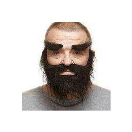 Barba, bigote y cejas adulto talla única Barba, bigote y cejas adulto talla única