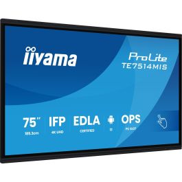 iiyama TE7514MIS-B2AG 75" 4K UHD VA Touch 8ms 60Hz Pantalla Digital Profesional Negra