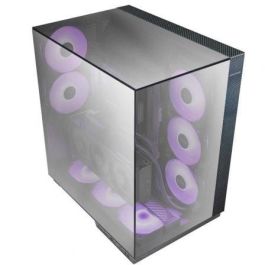 Mars Gaming MC-3GFPRO Caja Gaming Torre ATX Triple Cristal Cromado Panorámico, 2x ARGB y Montaje Vertical GPU