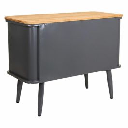 Mueble Auxiliar Alexandra House Living Marrón Negro Gris Vidrio Hierro Madera de abeto 32 x 54 x 70 cm