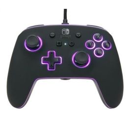 PowerA 1510925-01 Mando con Cable Mejorado Spectra LED para Nintendo Switch, 8 Colores, Efectos LED, Botones Asignables, Compatible con Switch y Switch OLED