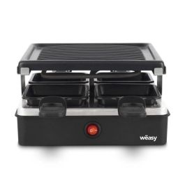 WEASY LUGA40 - Raclette y parrilla para 4 personas - 600W - Revestimiento antiadherente - 19,7x19,7cm - Placa extraíble WEASY LUGA40 - Raclette y parrilla para 4 personas - 600W - Revestimiento antiadherente - 19,7x19,7cm - Placa extraíble