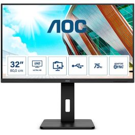 AOC U32P2 Monitor 31.5" 4K UHD LED 75Hz 4ms USB3.2 2xHDMI DP LS Pivot Black Precio: 292.49999977. SKU: B1CDCBXWYH