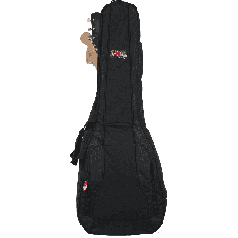 Gator Funda Doble para Guitarra Acústica y Eléctrica Nylon 4G Negra, 109 cm de largo, protección de espuma, 2 kg