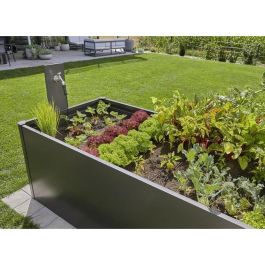 Gardena Set Riego por Goteo para Huertos Elevados/Macizos, 35 Plantas, 15m, Negro/Verde con Regulador de Presión