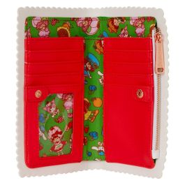 Loungefly Cartera Hello Kitty & Friends x Strawberry Scented, Billetera de Cuero Sintético con Aroma a Fresa, 7 Ranuras, 16.5x10cm