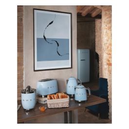 Smeg KLF04PBEU Hervidor de Agua Retro Estilo Años 50, 1.7 L, 2400 W, 7 Temperaturas, Azul Pastel, Acero Inoxidable, Apagado Automático