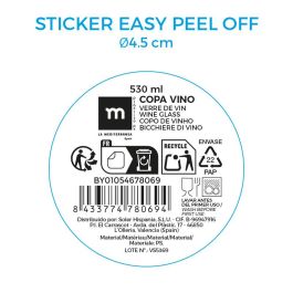 Inde Copa Vino 530 ml 20.9 cm alto x 9 cm ancho x 6.5 cm largo (12 Unidades)