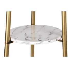 DKD Home Decor Lámpara de Pie Moderna con Estantería, Materiales Metal y MDF, Acabados en Dorado y Blanco, Dimensiones 41x156x41 cm DKD Home Decor Lámpara de Pie Moderna con Estantería, Materiales Metal y MDF, Acabados en Dorado y Blanco, Dimensiones 41x156x41 cm