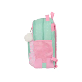 Mochila Escolar Glow Lab Amazing Verde Rosa 32 x 42 x 15 cm