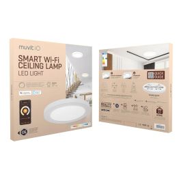Muvit Lámpara de Techo Io Wifi 30W 3000 Lúmenes Ajustable Blanco