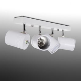 HO-4XE27WALLLIGHT_W Lámpara de Techo Plafón Eliana 4 Focos E27 Orientables Blanco Aluminio 460mm Interior Precio: 27.50000033. SKU: B18QS7XKV6