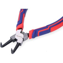 Workpro Alicates Curvos Arandelas Retención Exterior 180 mm Acero Cromo-Vanadio Mango Cómodo