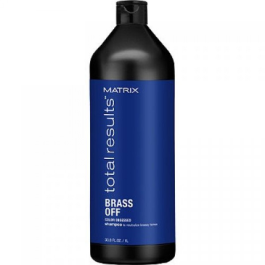 Matrix Brass Off Shampoo Matizador Para Cabello Rubio 1000 mL