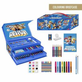 Cerdá Set Papelería Coloreable Maletín Paw Patrol para Niños, 26x10x13 cm, Edad +3 años, Color Azul