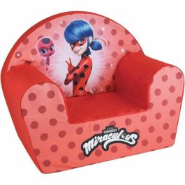 Fun House Sillón club para niños Miraculous Lady Bug de espuma, fácil de transportar, funda lavable L.52xP.33xH.42 cm Origen Francia Garantizado