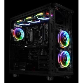 Thermaltake CL-F056-PL14SW-A Riing Plus 14 Ventilador Radiador LED RGB 140mm Negro (3 Unidades) - Carcasa Ordenador
