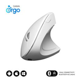 Ratón Ergonómico Inalámbrico por Bluetooth/ 2.4GHz Subblim Glide Vertical Ergo Dual Battery/ Batería Recargable/ Hasta 1600 DPI/ Blanco Precio: 20.59000009. SKU: B1AK722P25