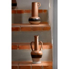 Jarron Boho DKD Home Decor Gris Terracota 12.5 x 30 x 12.7 cm (3 Unidades)