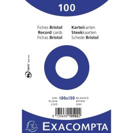 Exacompta Paquete 100 Fichas Cartulina Bristol Retractil Liso Sin Taladro 100x150 mm Blanco Precio: 2.8900003. SKU: B1AZWECRZ8
