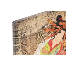 DKD Home Decor Cuadro Oriental Multicolor Lienzo y Pino 1.8 x 60 x 40 cm (2 Unidades)