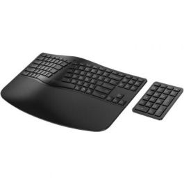 HP Teclado Inalámbrico Ergonómico 965 Negro con Diseño Dividido y Teclado Numérico Separado para Windows/macOS 7E756AA