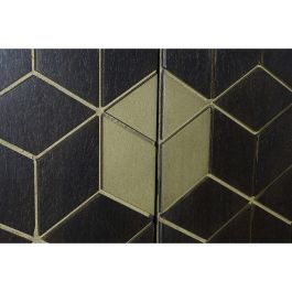 DKD Home Decor Armario Moderno Marrón Oscuro Dorado 100x40x175 cm de Acacia y Metal con 2 Puertas y 2 Cajones