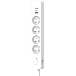 Regleta - QUARX - 4 tomas - Con 3 puertos USB, cable de 1,5m Regleta - QUARX - 4 tomas - Con 3 puertos USB, cable de 1,5m