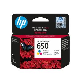 HP 650 Cartucho de Tinta Original Tricolor para Impresoras HP. Imprime documentos y gráficos a color vívido con calidad, bajo coste y hasta 70% contenido reciclado. Precio: 18.8899997. SKU: B1DYL6Y6S3