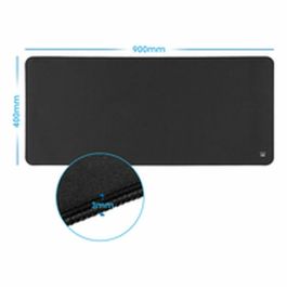 Ewent Alfombrilla Ew3182 Poliéster 900x400x3 mm para Ratón y Teclado, Oficina y Juegos
