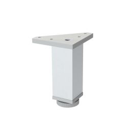 HERRAJES ALK Pata Aluminio Mate Modelo Laos C40 Con Nivelador Altura H100 (Set 4 Unidades)