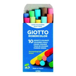 Giotto Robercolor Tizas Antipolvo Colores Surtidos Caja 10 Unidades