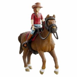 Schleich 42711 Figuras de Hannah y Cayenne Horse Club para niños y niñas a partir de 4 años