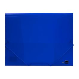 Carpeta Liderpapel Gomas Solapas 34962 Polipropileno Din A4 Azul Translucido