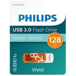 Philips FM12FD00B USB 3.0 128GB Vivid Edition Sunrise Orange Girar Naranja Blanco