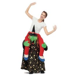 My Other Me Disfraz Ride-On de Bruja con Estrellas para Adulto, Talla M-L - Túnica de Poliéster con Personaje que Monta, Multicolor