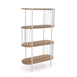 Versa Estantería Neyla 133.5 cm de alto, 80 cm de largo, 34 cm de ancho Versa Estantería Neyla 133.5 cm de alto, 80 cm de largo, 34 cm de ancho