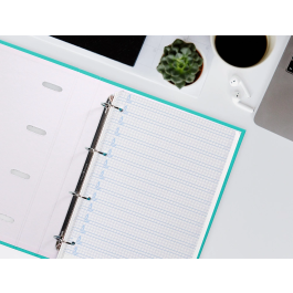 Liderpapel Recambio A4 Pautaguia 100 Hojas 75gr Cuadriculado Pautado 5mm Con Margen 4 Taladros