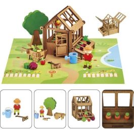 El Invernadero Del Jardinero 40 Piezas - JEUJURA - Juego de Construcción en Madera Natural, Tapete y Accesorios Incluidos, 22x18,5x8,5 cm El Invernadero Del Jardinero 40 Piezas - JEUJURA - Juego de Construcción en Madera Natural, Tapete y Accesorios Incluidos, 22x18,5x8,5 cm