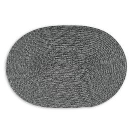 Continenta Individual Gris Oscuro de Fibras Sintéticas 45x31 cm (Paquete de 24 Unidades), Resistente al Calor, Apto Lavavajillas