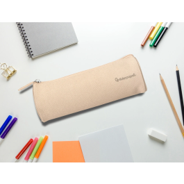 Liderpapel Estuche Portatodo Classic Cilindrico Ancho 210x70mm Crema