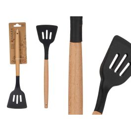 Espatula Silicona Negro Mango Madera Kinvara 8X32CM (24 Unidades) Precio: 38.95000043. SKU: B12PTFTLBN