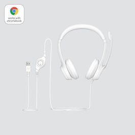 Logitech H390 Auriculares para Ordenador USB-A con Micrófono con Cancelación de Ruido y Controles en Línea